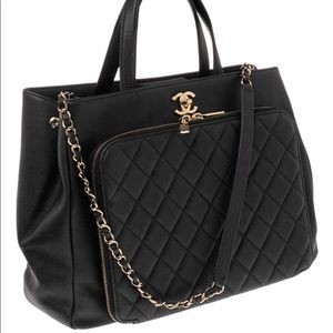 Chanel Business Affinity Quilted Caviar Large Tote